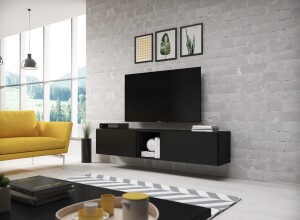 Product detail of Artcam Sestava do obývacího pokoje ROCO 10 roco: korpus černý mat / okraj černý mat / dvířka černý mat
