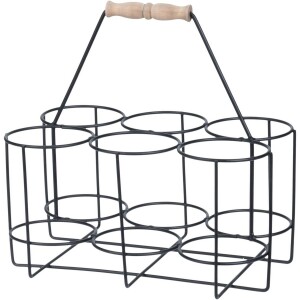 Product detail of Kovová přepravka na 6 láhví, černá