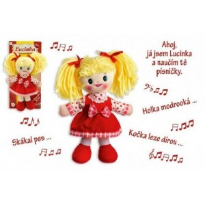 Product detail of Teddies Panenka Lucinka hadrová plyš 30 cm česky zpívající na kartě