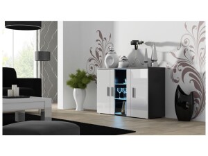 Product detail of Artcam Komoda SOHO S7 Barva: černá/bílý lesk