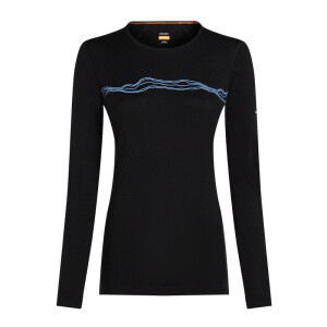 Product detail of Dámské tričko Icebreaker Merino 200 Oasis LS Crewe Mountain Pulse Black L