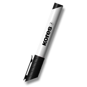 Product detail of Kores Permanentní popisovač K-MARKER na bílé tabule a flip charty, kulatý hrot 3 mm, černý