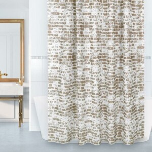 Product detail of Bellatex Koupelnový závěs Zeď hnědá, 180 x 200 cm