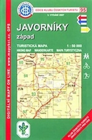 Product detail of Javorníky západ 1:50 0000/KČT 95 Turistická mapa