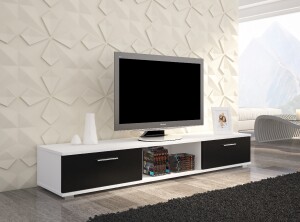 Product detail of ArtAdrk TV stolek SELLA Barva: bílá / černý mat
