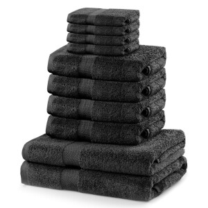 Product detail of DecoKing Sada ručníků a osušek Marina tmavě šedá, 10 ks