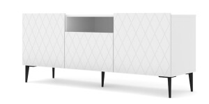Product detail of ARTBm TV stolek DIUNA 145 2D1K | bílá matná Provedení: Bílá mat / černé nohy