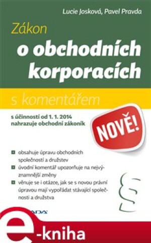 Product detail of Zákon o obchodních korporacích - Lucie Josková, Pavel Pravda