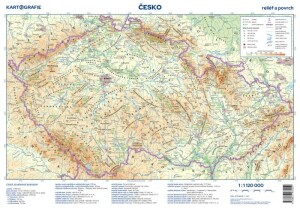 Product detail of Česko - reliéf a povrch 1:1 120 000 nástěnná mapa