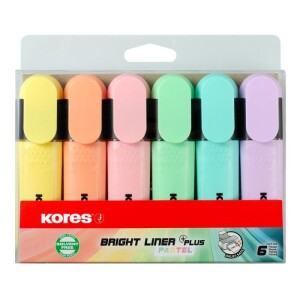 Product detail of Kores Bright liner plus - pastel 6 barev