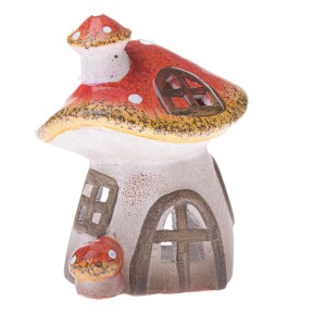 Product detail of Keramický svícen Muchomůrkový domeček, 13,2 x 16,3 x 13 cm
