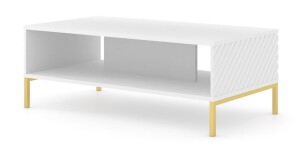 Product detail of ARTBm Konferenční stolek SURF Provedení: Bílý mat / zlaté nohy