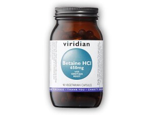 Product detail of Viridian Betaine HCL 650 mg 90 kapslí