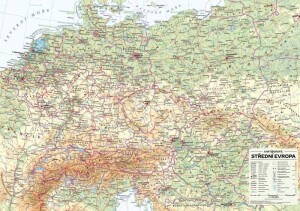 Product detail of Střední Evropa - nástěnná obecně zeměpisná mapa 1 : 1 715 000