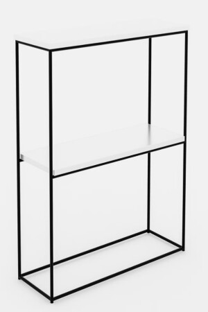 Product detail of ArtAdrk Příruční stolek VELO | černé nohy Barva: bílý lesk