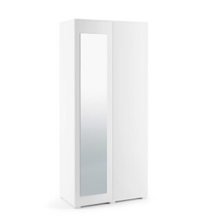 Product detail of ArtPK Šatní skříň AMELIA 90 barevné provedení: Bílá se zrcadlem