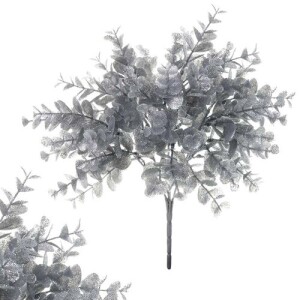 Product detail of Eukalyptus, květina umělá plastová, barva stříbrná ojíněná