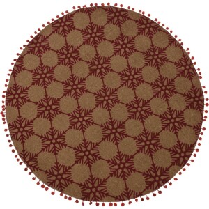 Product detail of Koberec kulatý Vločka červená, 90 cm