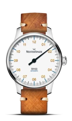 Product detail of MeisterSinger N°03 38mm BM9901G - Světle hnědý vintage řemínek