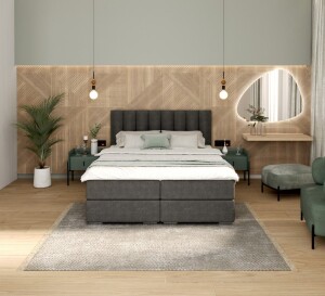 Product detail of FDM Manželská postel LINCOLN Boxspring | grafit 160 x 200 cm