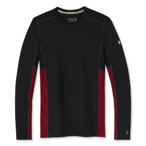 Product detail of Smartwool M MERINO SPORT 150 LONG SLEEVE CREW tibetan red Heather black