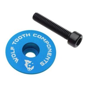 Product detail of Wolf Tooth Krytka Ultralight Stem Cap Flat Modrá