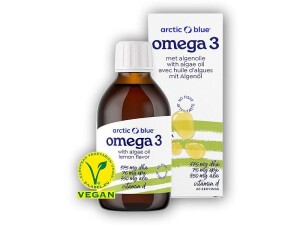 Product detail of Arctic blue Vegan Omega 3-6-9 Algae 150ml Konopný olej+olej z mořské řasy+vit. D400 IU