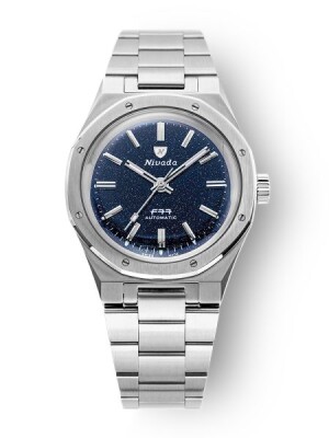Product detail of Nivada Grenchen F77 Dark Blue Aventurine 68010A77