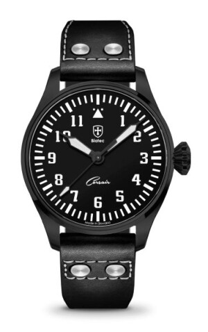 Product detail of Biatec Corsair Vintage 02 - Černý řemínek v pilotním stylu