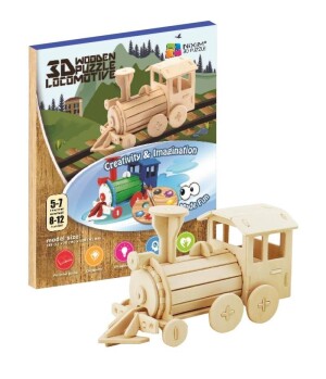 Product detail of NiXiM Dřevěné 3D puzzle - Lokomotiva