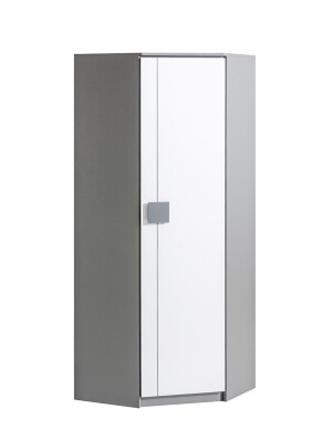 Product detail of Dolmar Rohová šatní skříň MIGU G7 Barva: antracit / bílá