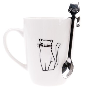 Product detail of Porcelánový hrnek s kovovou lžičkou Kitten, 320 ml