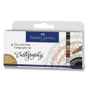 Product detail of Faber - Castell Popisovač Pitt Artist Pen Caligraphy 6 ks