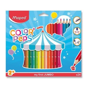 Product detail of Maped - Pastelky trojhranné JUMBO Color´ Peps 24 ks