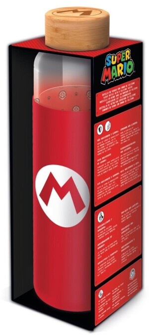 Product detail of Skleněná láhev na pití s návlekem - Super Mario 585 ml - EPEE