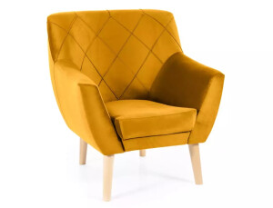 Product detail of Signal Křeslo KIER 1 VELVET | buk Barva: Curry / Bluvel 68