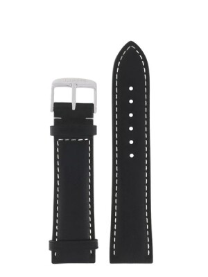 Product detail of Kožený řemínek Junkers 22mm - černý/bílé prošití