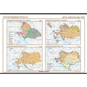 Product detail of Vývoj českého státu II. (od 16. století do roku 1918) – školní nástěnná mapa/136 x 96 cm