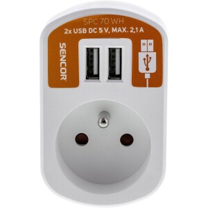 Product detail of Retlux RPC 70 WH Zásuvka bílá, 2x Sencor USB