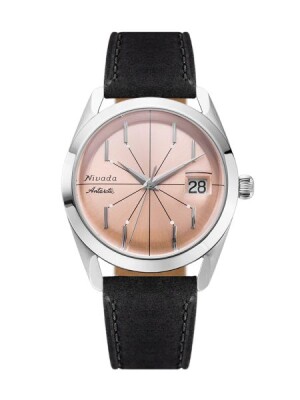 Product detail of Nivada Grenchen Antarctic Salmon Spider - Black Leather