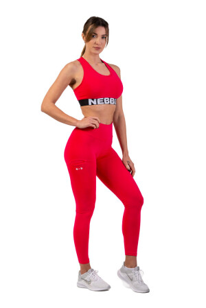Product detail of Nebbia legíny Active s vysokým pasem a kapsou na boku 402 růžové