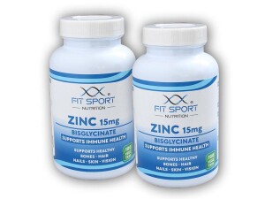 Product detail of FitSport Nutrition 2x Zinc 15mg Bisglycinate 100 vege tabs