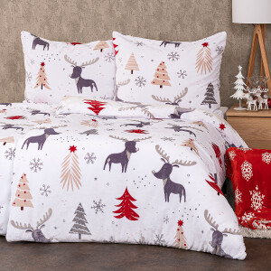 Product detail of 4Home Povlečení Cute reindeer mikroflanel, 140 x 200 cm, 70 x 90 cm
