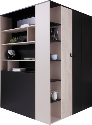 Product detail of Meblar Šatní skříň PLANET PL1 P/L Barva: Černá