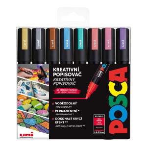 Product detail of Posca sada popisovačů PC-5M, 1,8 - 2,5 mm, metalické barvy (8 ks)