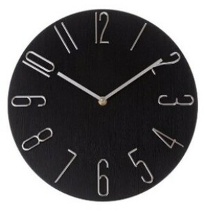Product detail of Nástěnné hodiny Berry black, pr. 30,5 cm, plast