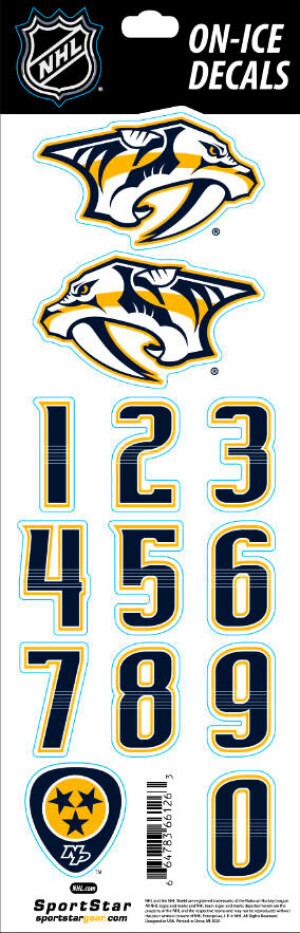 Product detail of Čísla na helmu Sportstape  ALL IN ONE HELMET DECALS - NASHVILLE PREDATORS