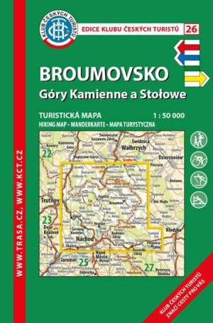 Product detail of KČT 26 Broumovsko, Góry Kamienne a Stolowe1:50 000/turistická mapa