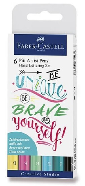 Product detail of Faber - Castell Popisovač Pitt Artist Pen Handlettering - pastelová sada 6 ks