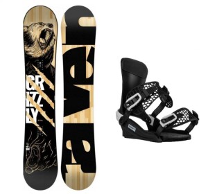 Product detail of Raven Grizzly snowboard + Gravity Drift black/white vázání